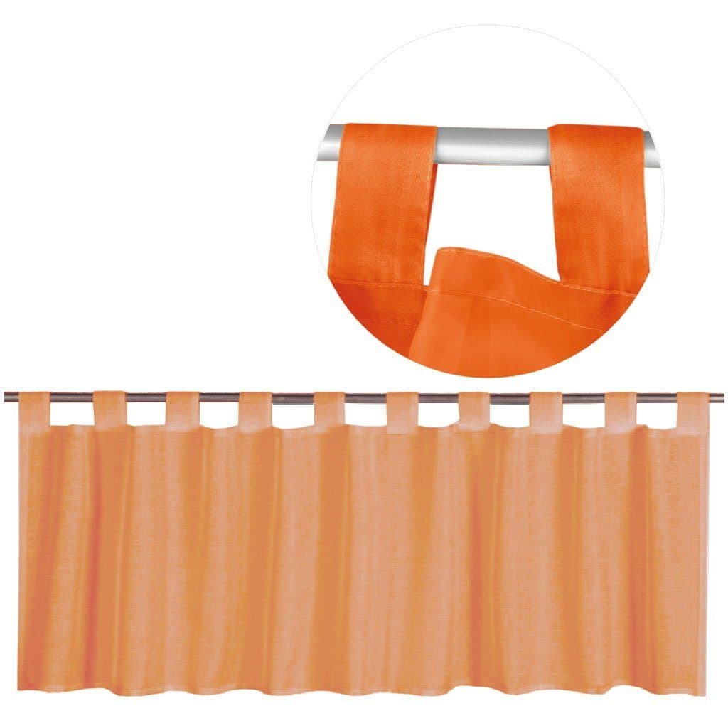 Bestgoodies Vorhang mit Schlaufen, transparenter Voile Uni Orange - Bild 2