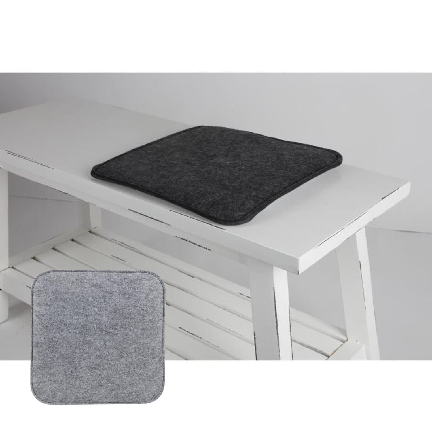 BURI Filz Sitzkissen Grau Anthrazit 35x35 cm - Bild 2