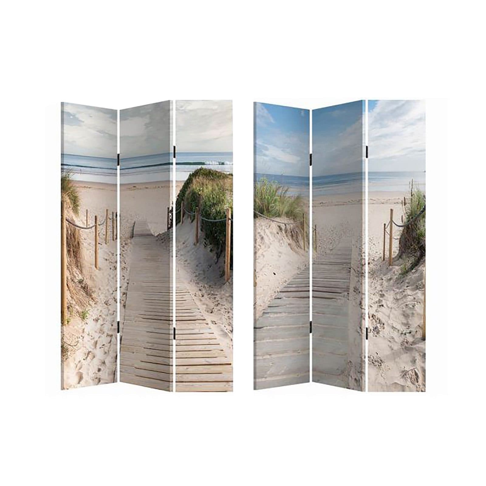 HTI-Line Paravent Beach 2 - Raumteiler Sichtschutz Trennwand