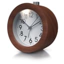 BEARWARE Analoge Weckuhr Holz Gehäuse Beleuchtet Braun Bild 2
