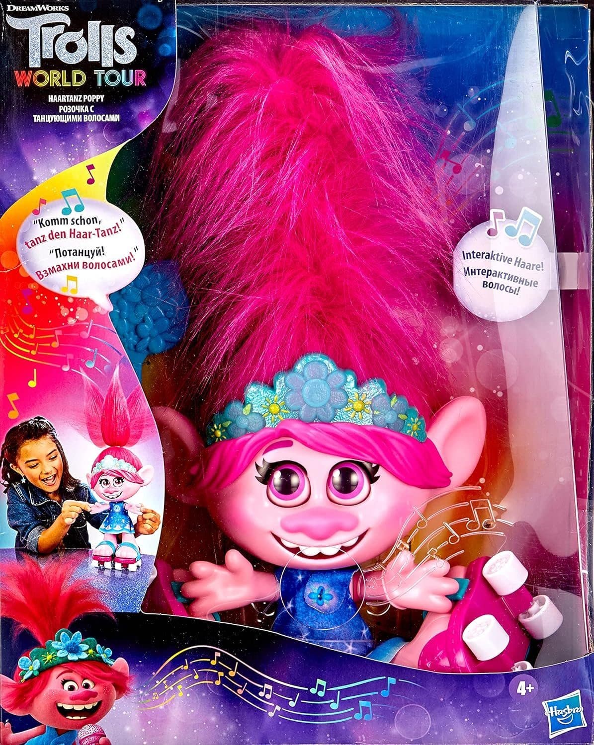 Hasbro Stehpuppe Poppy singende Puppe rosa 38cm - Bild 2