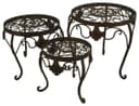 Posiwio Blumenhocker Tecla Metall Rostbraun Gartenhocker Bild 2
