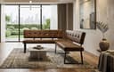 B&D home Eckbank AKA Industrial Style Braun Metall Bild 2