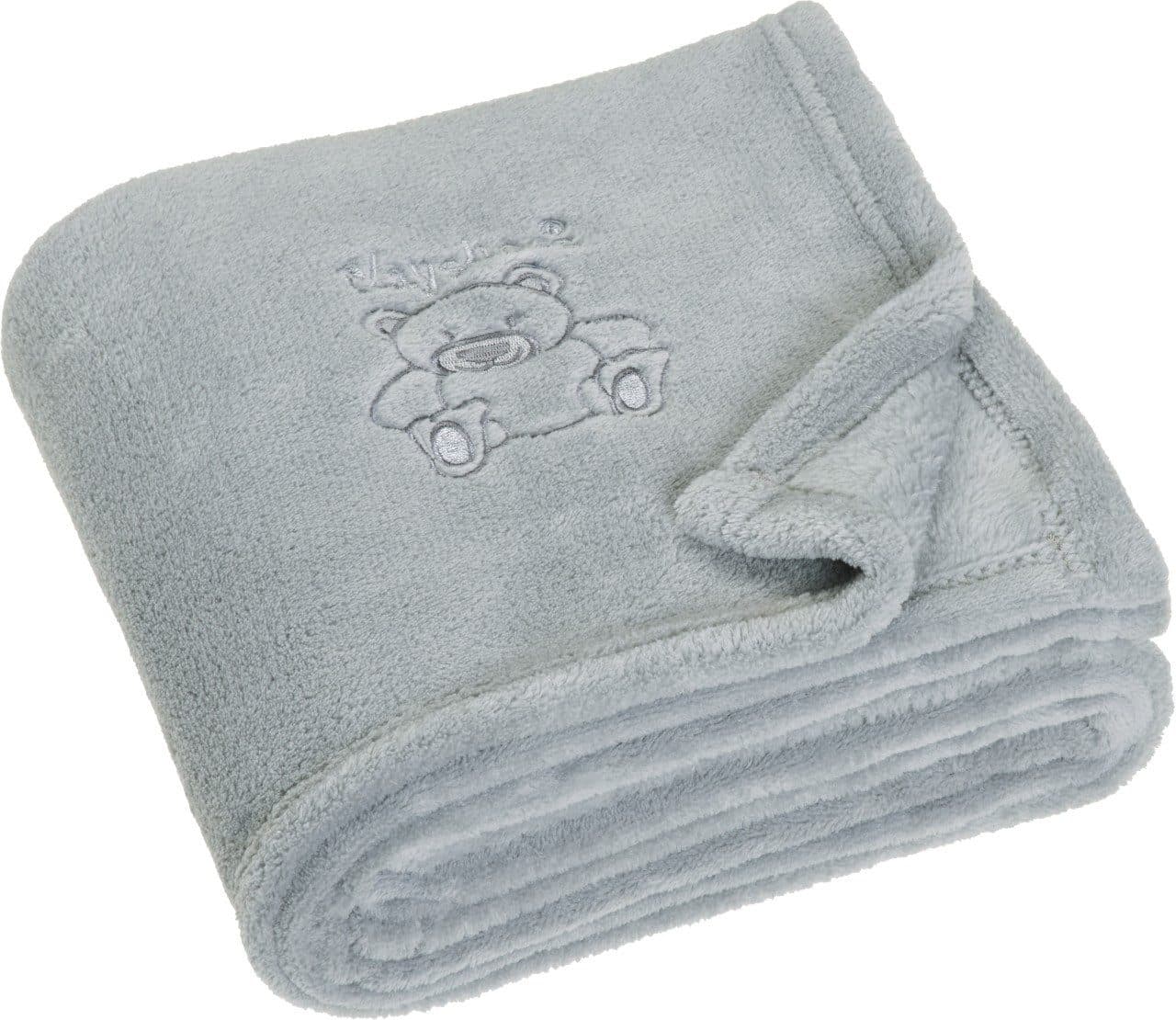 Babydecke Fleece-Decke Bär Grau Playshoes