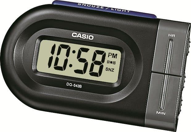 CASIO Reisewecker DQ-543B-1EF Quarzwecker Grau/Schwarz