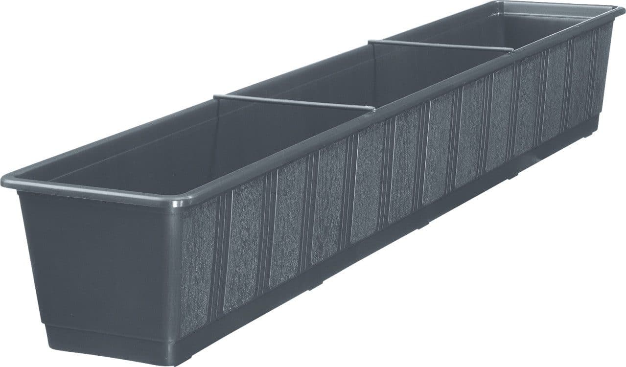 Geli Blumenkasten Standard 100 cm Anthrazit Kunststoff
