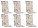 GO-DE Hochlehnerauflage Beige 6er-Set Schmetterlingsmuster Bild 2