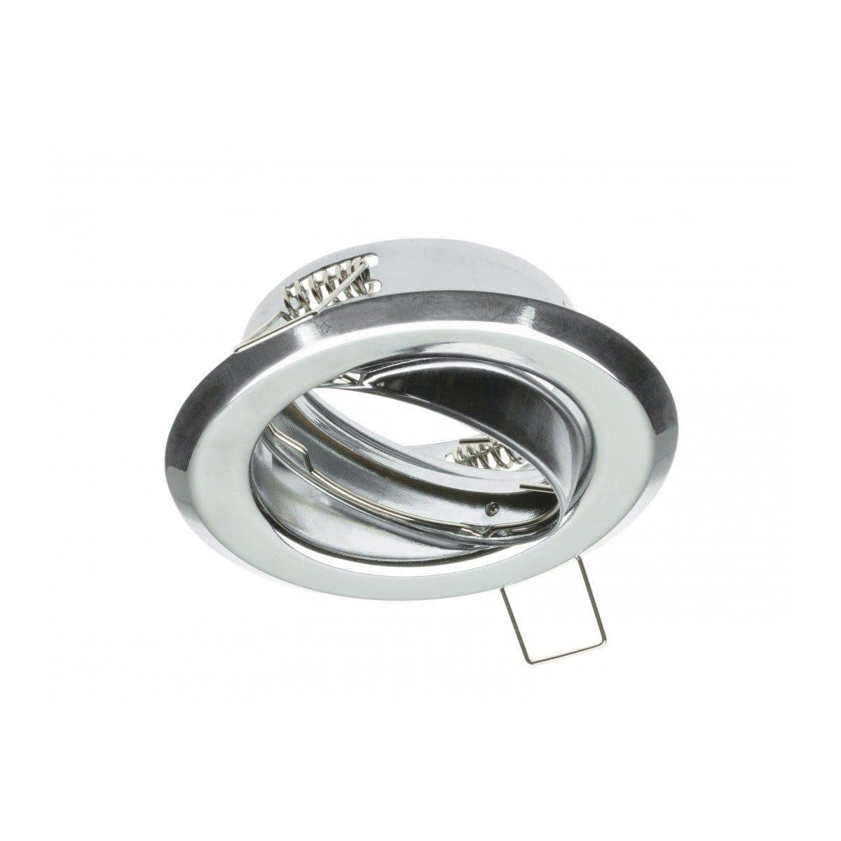 GTV LED Einbaurahmen Schwenkbar Chrom-glänzend für GU10 MR16