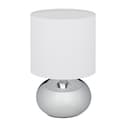 relaxdays Nachttischlampe Touch Silber Weiß E14 Bild 2