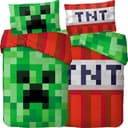 BERONAGE Minecraft Bettwäsche Creeper TNT Flanell Bild 2