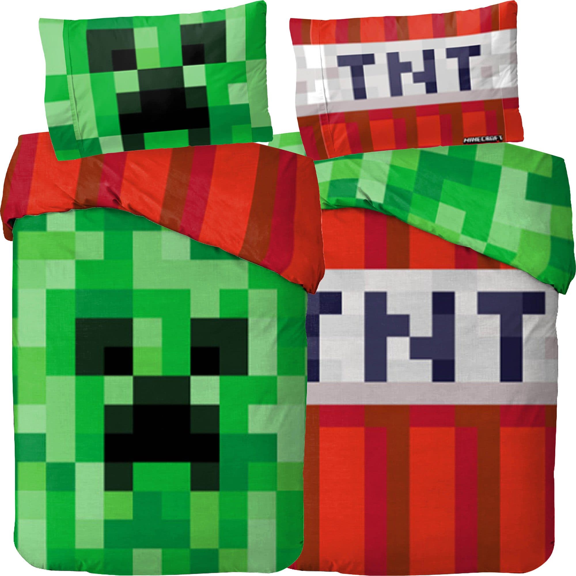 BERONAGE Minecraft Bettwäsche Creeper TNT Flanell - Bild 2