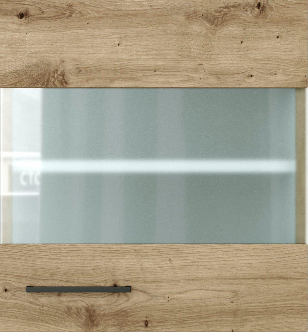 Flex-Well Glashängeschrank Cara mit Milchglas-Tür und Holzoptik - Bild 2