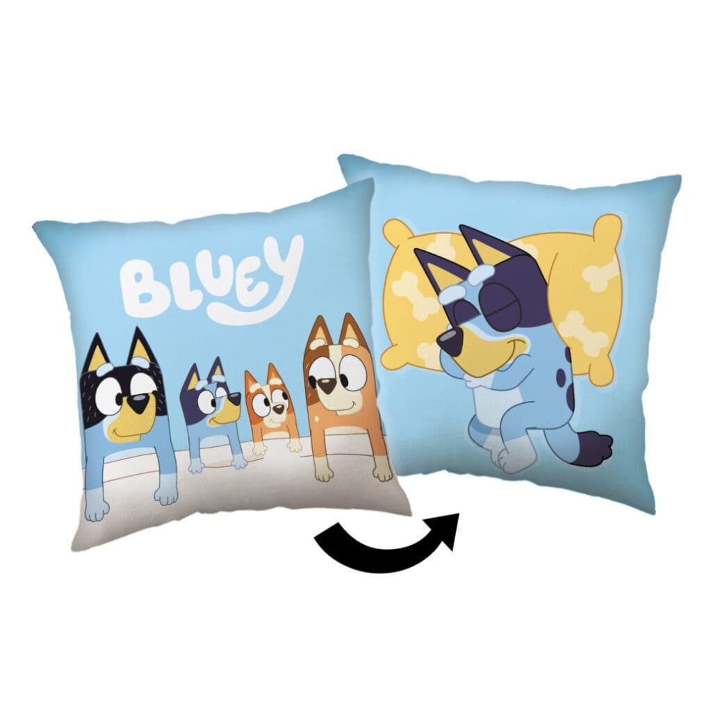 Bluey Dekokissen Kopfkissen 1 Stück Premium Dekokissen mit beidseitigem Digitaldruck