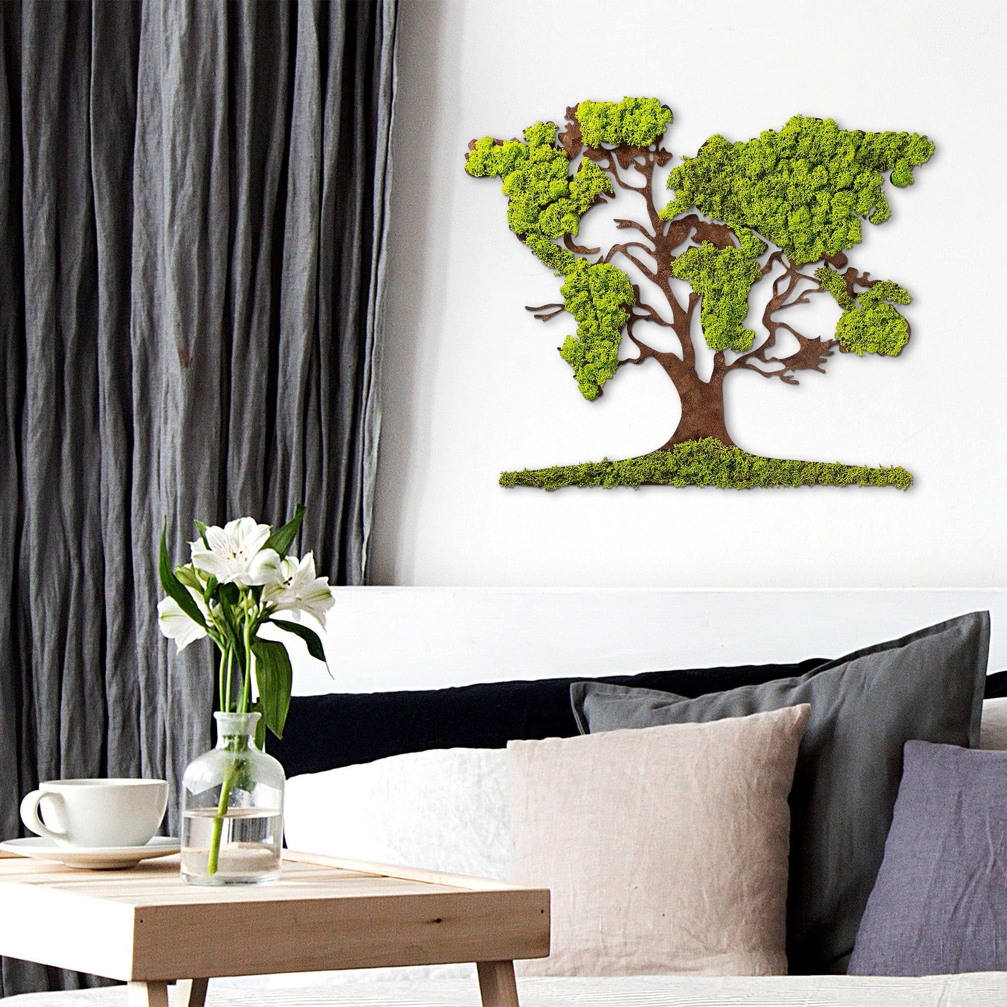 Wallity Wanddekoobjekt 100% MDF MOSS Grün Braun - Bild 2