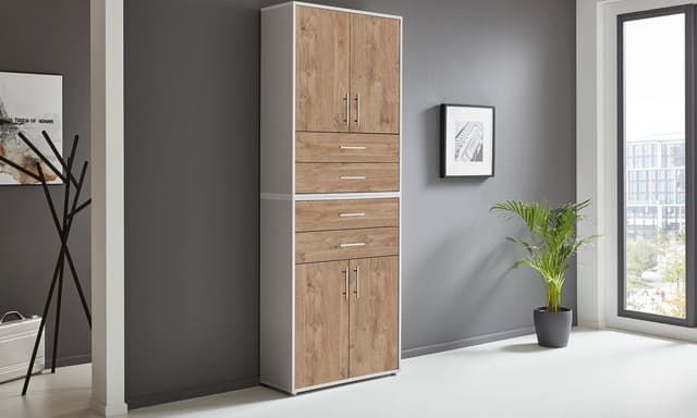 Büroschrank aus Metall mit Griff-Design - Made in Germany