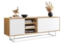 Lookway TV-Schrank SANAYI LOFT Weiß/Schwarz mit Metallgestell Bild 2