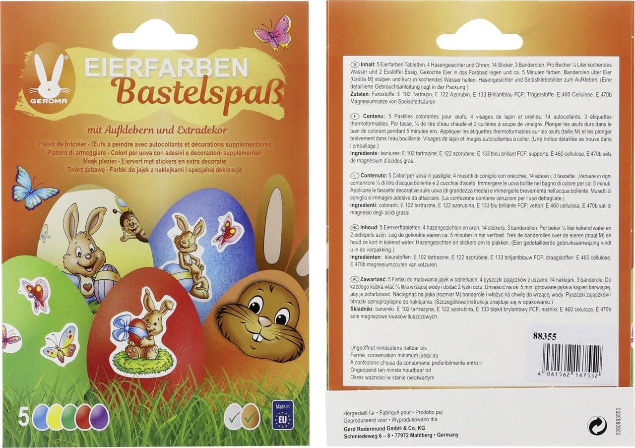Rodermund Eierfarben 5 Farben Tabletten