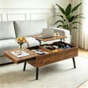 JanflyHome Couchtisch höhenverstellbar, Wohnzimmertisch mit Stauraum, 100x50x45 cm Bild 2