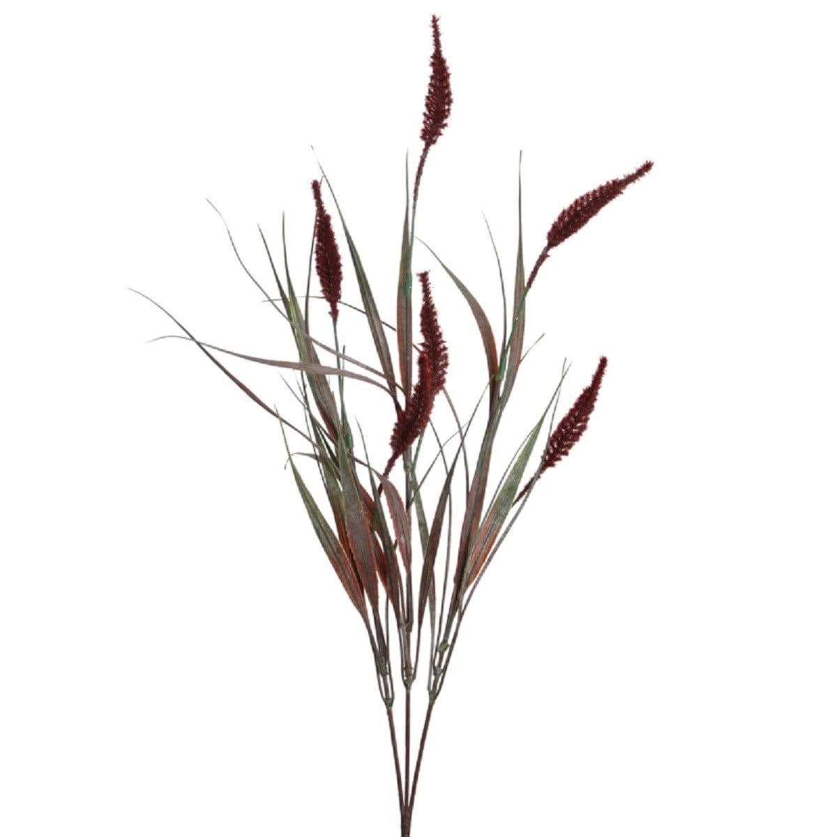 Kunstgras Kunstpflanze RIEDGRAS 65cm Burgund - Dekogras