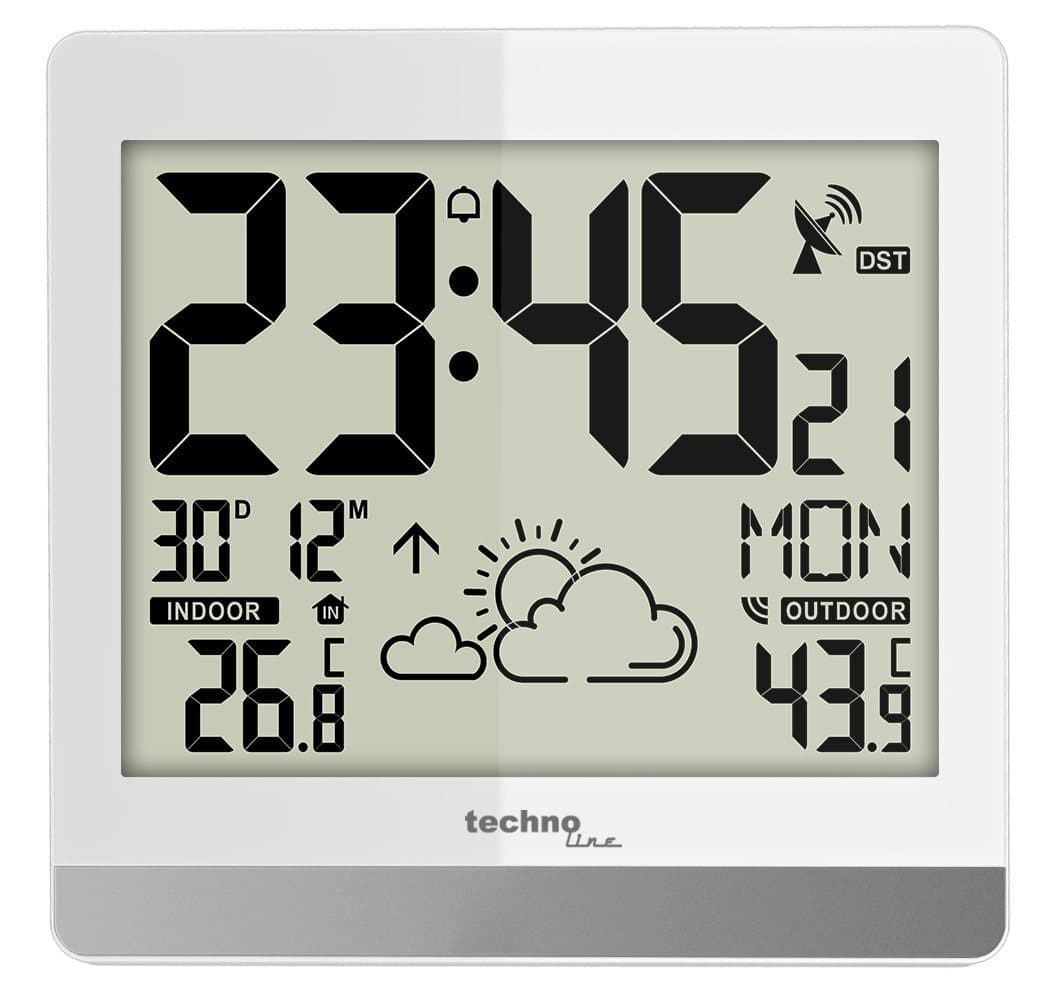 technoline Funkwanduhr WS 8119 mit Wettervorhersage und Außensender - Bild 2