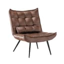 MCombo Relaxsessel mit Hocker Grau/Braun Mikrofaser Kunstleder Bild 2