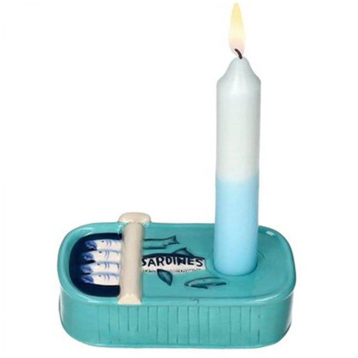 Giftcompany Kerzenhalter Mignon Sardinendose Blau
