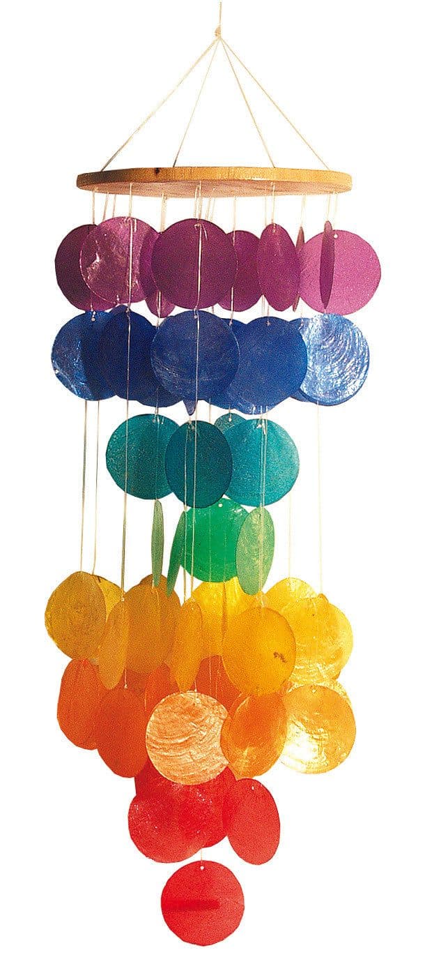 Saraswati Muschelmobile Regenbogenfarben 15x60cm