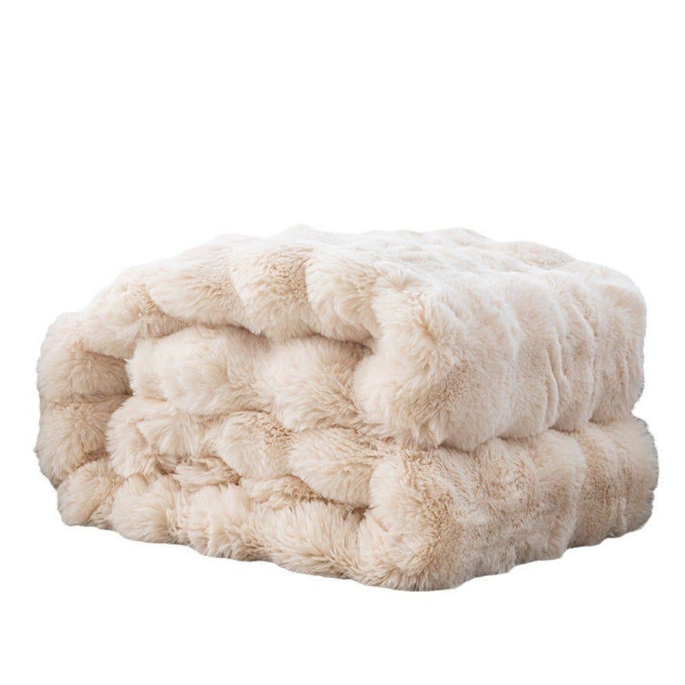 feinlux Wohndecke Beige Polyester - Bild 2