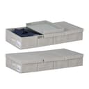relaxdays Unterbettkommode mit Deckel 2er Set Grau Faltbar Bild 2