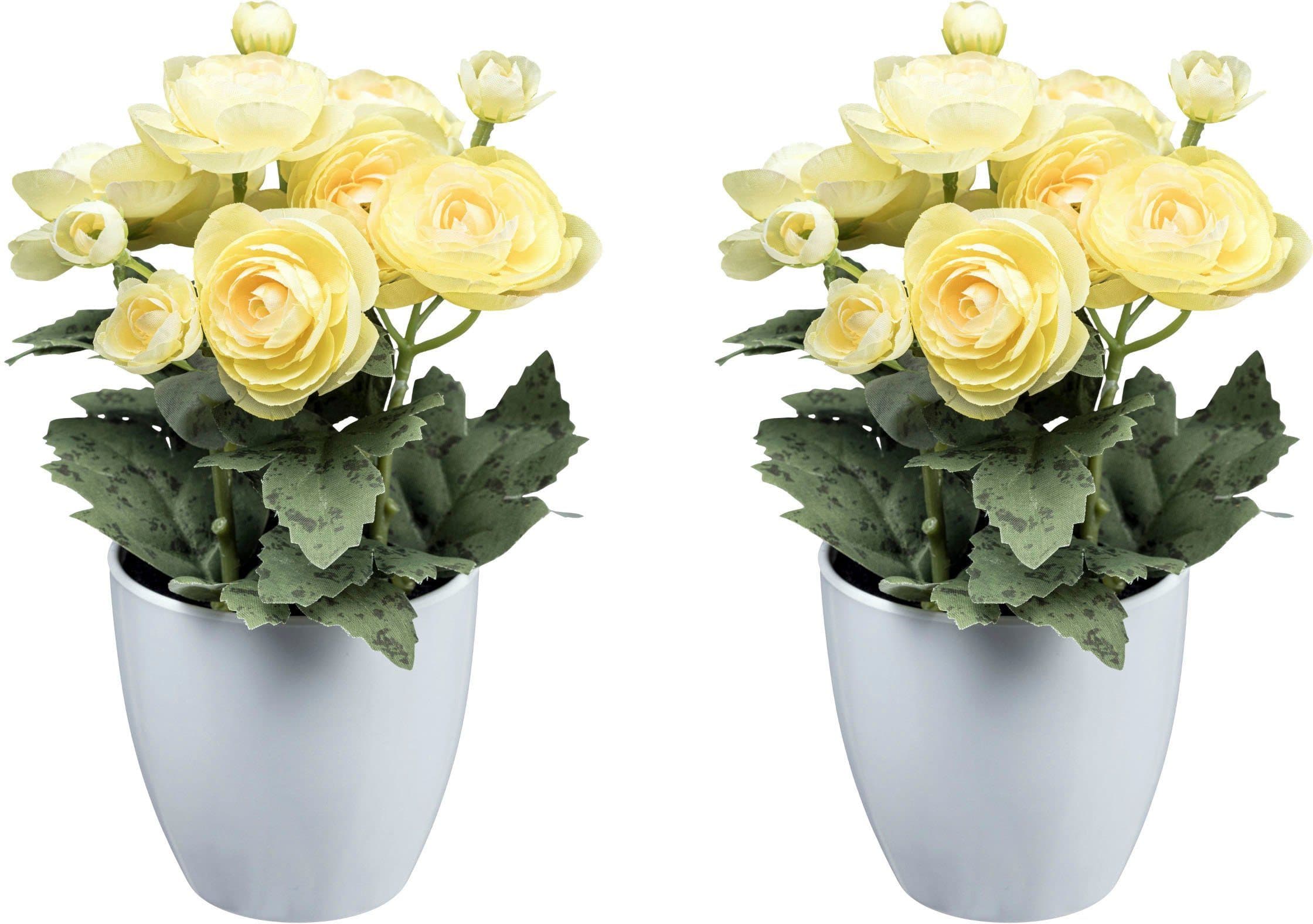 Creativ Green Kunstblume Ranunkel Rosa 2er Set - Bild 2