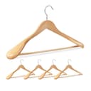 relaxdays Anzug Kleiderbügel 10er Pack Ahorn-Holz Natur Bild 2