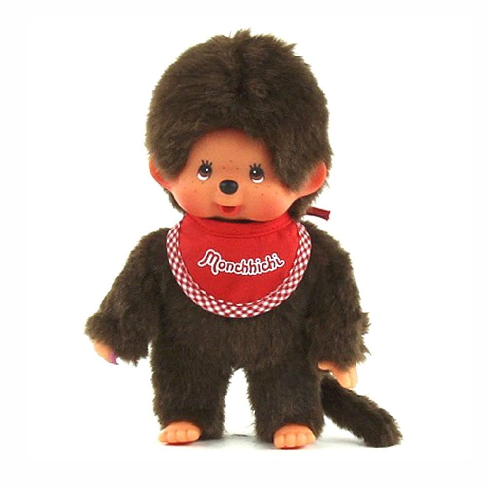 Monchhichi Plüschfigur Junge Classic 20 cm mit rotem Lätzchen