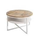 Lookway Couchtisch CIRI-X LOFT mit Ablage Weiss/Braun Bild 2