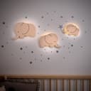 COZYCOLLECTIONS LED Wandleuchte Elefant Massivholz Handbemalt Warmweiß Bild 2