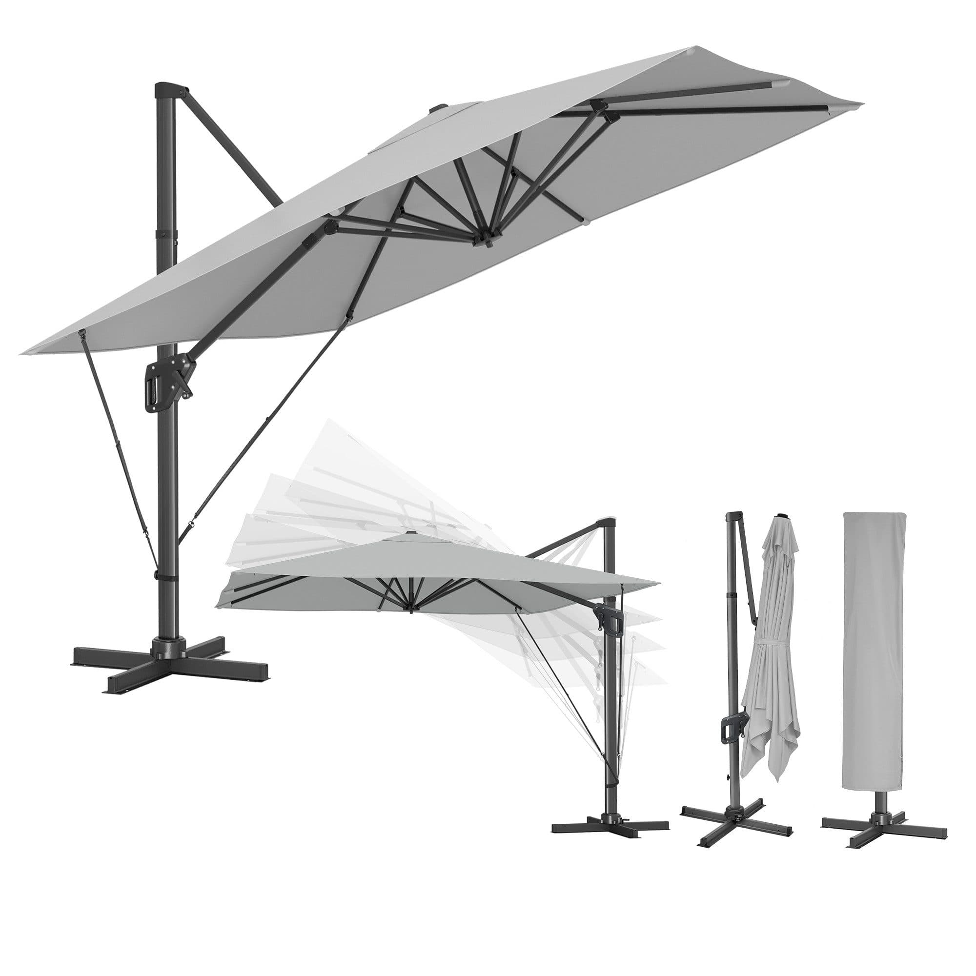 SONGMICS Sonnenschirm 290x290 cm UPF 50+ 360° drehbar - Bild 2