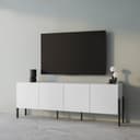 OTTO HOME Kommode Jukon Weiß Matt 4 Türen Push-to-Open Bild 2