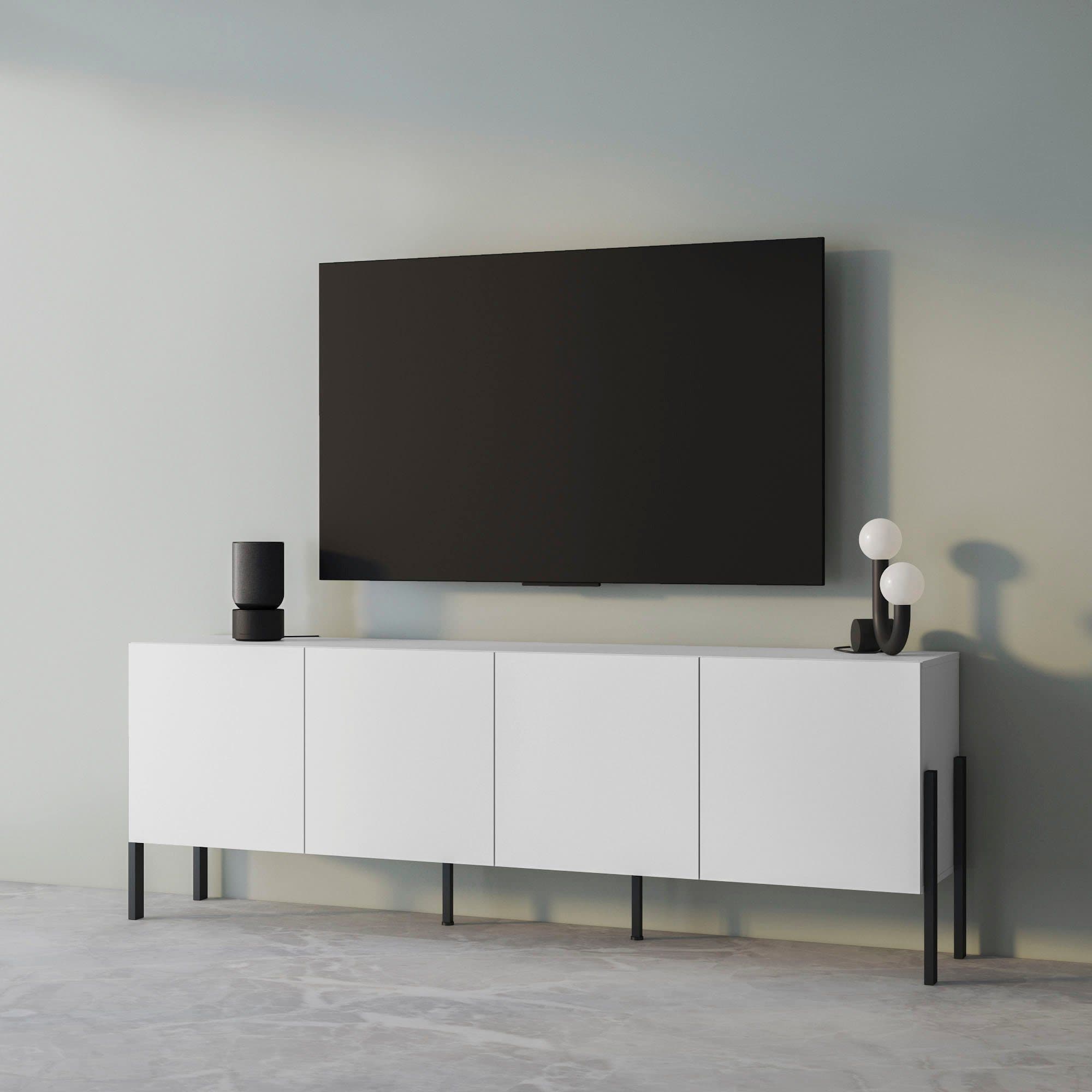 OTTO HOME Kommode Jukon Weiß Matt 4 Türen Push-to-Open - Bild 2