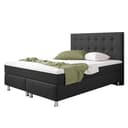 inter Boxspringbett Köln Plus Webstoff Topper-Optik Grau Bild 2