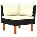 vidaXL Ecksofa Poly Rattan Eukalyptus Schwarz Bild 2