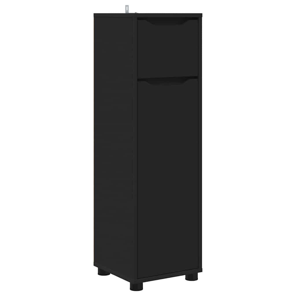 vidaXL Badezimmerschrank Schwarz Höhenverstellbar - Bild 2