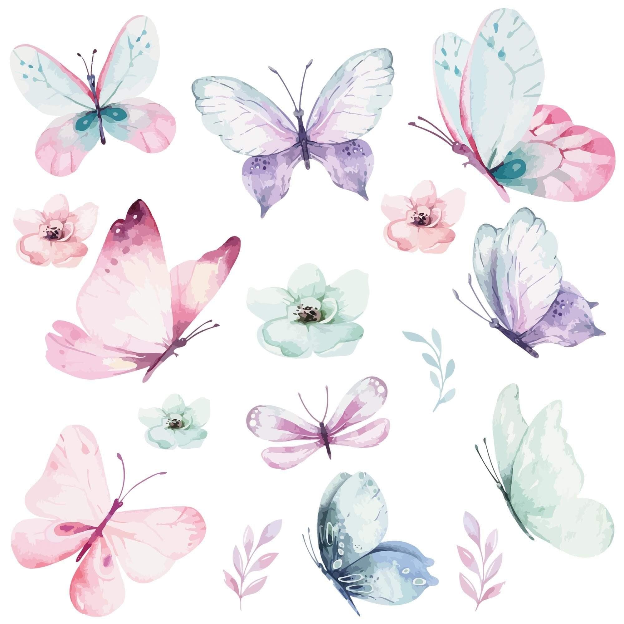 WANDKIND Wandtattoo Schmetterling Schwarm V220 - Selbstklebend & Wieder Ablösbar - Bild 2