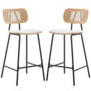 WAHSON Barhocker 2er Set Kunstleder Metallbeine Bild 2