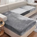 Sunicol Stretch Samt Sofahusse Grau - 1-4 Sitze Kissenbezug Bild 2