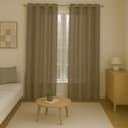Bestlivings Gardine Ellen mit Ösen blickdicht Polyester Grau 2er Set Bild 2