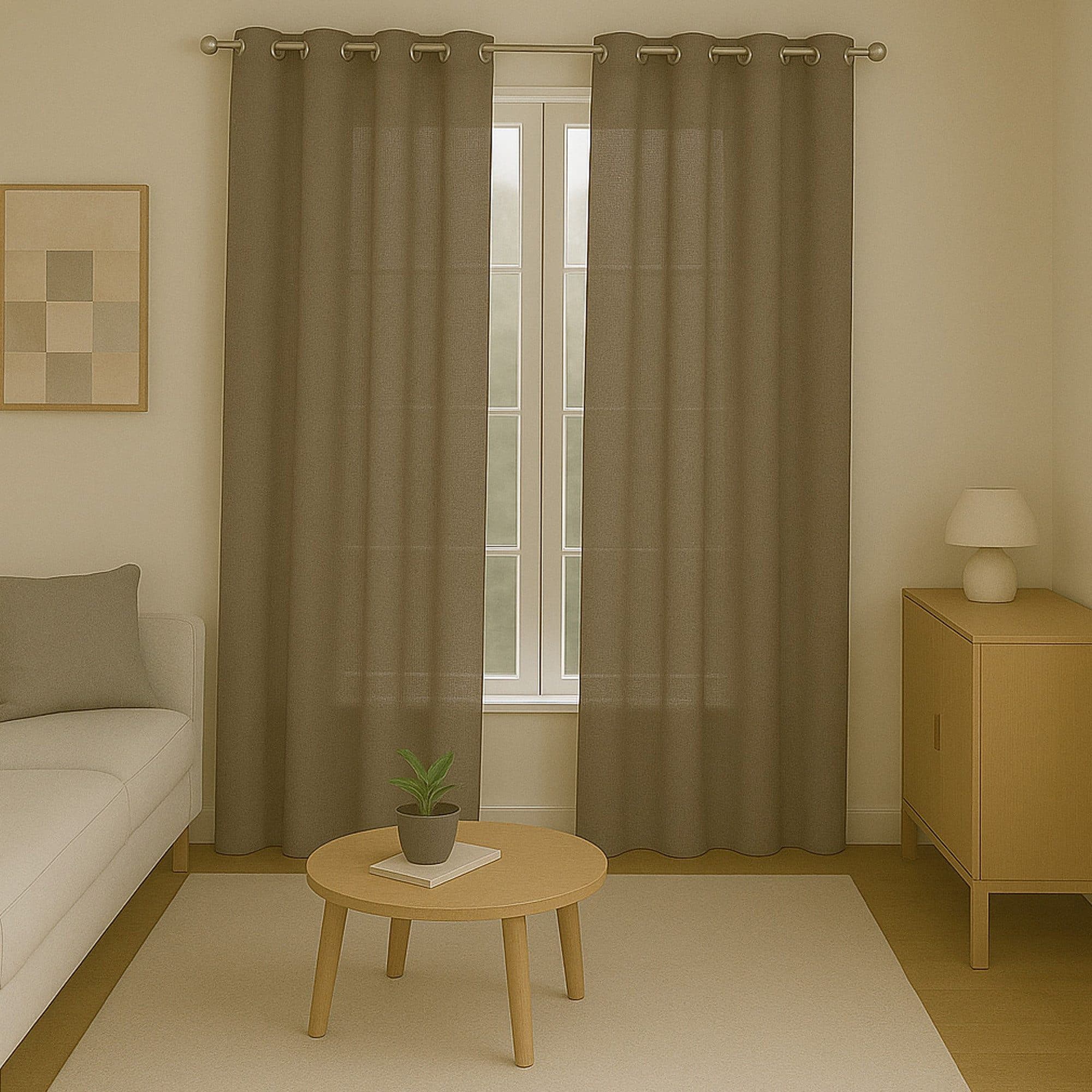 Bestlivings Gardine Ellen mit Ösen blickdicht Polyester Grau 2er Set - Bild 2