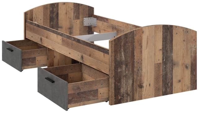 FORTE Jugendzimmer Winnie: Old Wood & Beton Optik - 5-tlg. Set