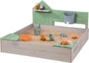 Muddy Buddy Sandkasten Cozy House mit Wassertank und Sitzflächen Bild 2