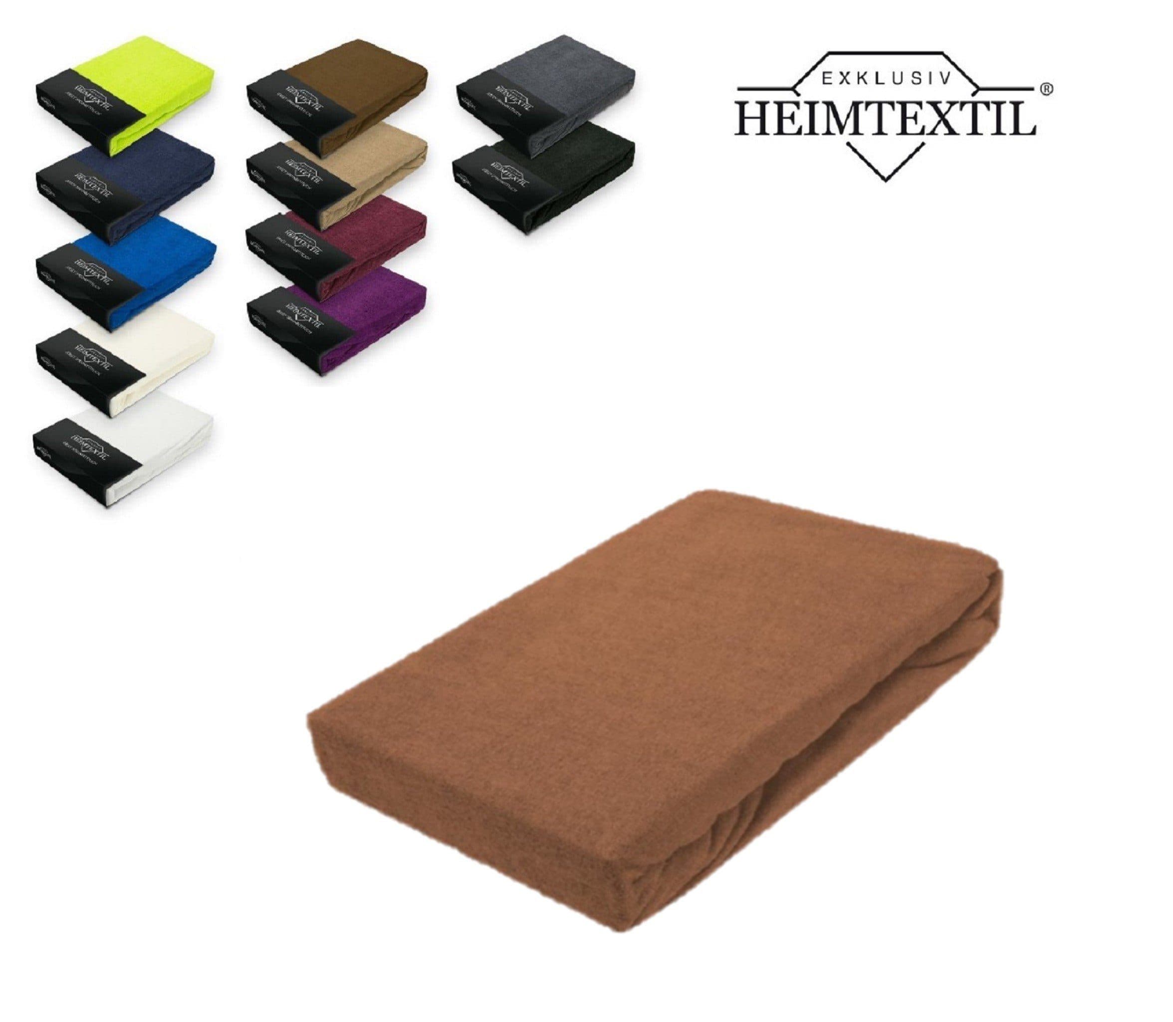 EXKLUSIV HEIMTEXTIL Spannbettlaken Frottee Rundumgummizug Braun - Bild 2