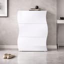 OTTO home Schuhschrank Luxor 3 Weiß Hochglanz 3-Klappen Bild 2