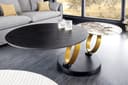 riess-ambiente Couchtisch DANCING RINGS Keramik mit Drehfunktion Schwarz/Gold Bild 2